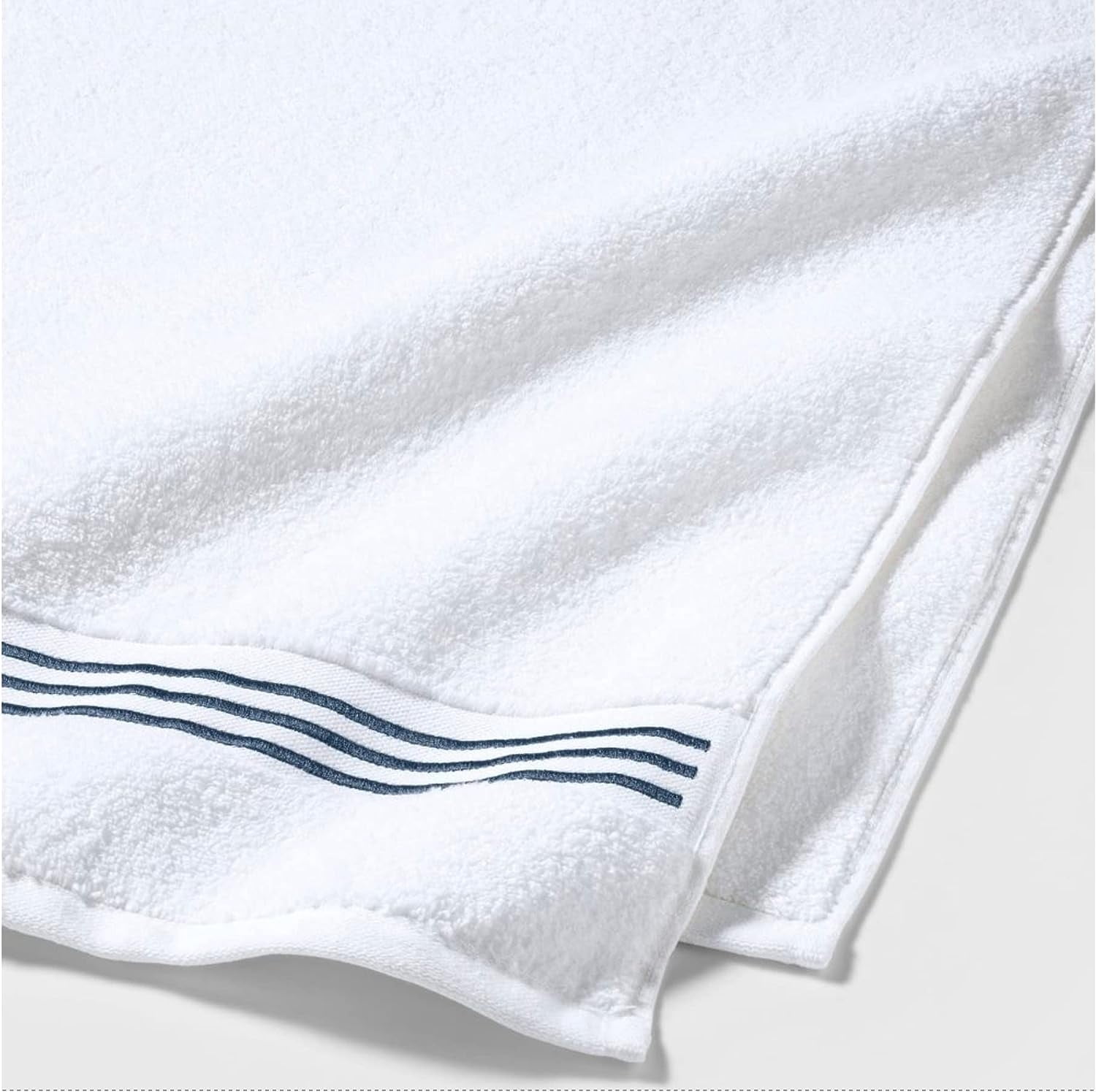 Simpli-Magic Bathroom Towel Set with Bath Towels, Hand Towels, and Washcloths, 8 Piece, White/Black