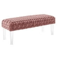 thumbnail image 2 of Modway Prologue Woven Performance Velvet Ottoman in Dusty Rose, 2 of 7