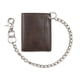 thumbnail image 3 of Wallet Dickies para hombre, triple pliegue, marrón con cadena, 3 of 6