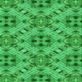 thumbnail image 1 of Ahgly Company Machine Washable Indoor Square Transitional Neon Green Area Rugs, 5' Square, 1 of 7