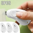 thumbnail image 1 of Cqxid Office&Craft&Stationery Under $5 Egg Shaped Utility Retractable Portable Mini For Wrapping Envelopes Letterbox Cutter With Keychain Holes 3Pack, 1 of 9