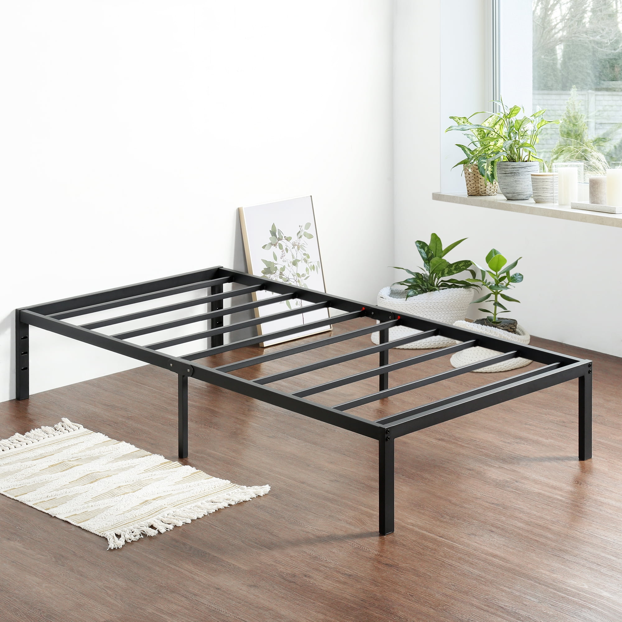 Details about   Queen King Full Twin Size 7 in Adjustable Bed Frame Platform Mattress Foundation 