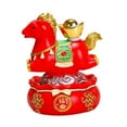 thumbnail image 4 of Adornos de figuras de caballos, regalos, artesanías únicas, decoración de Feng Shui estable, caballo de resina Oro rojo, 4 of 9