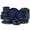 Twilight Blue-Linear Hues Series-24, variant on 16 Piece Linear Hues Series Speckled White Tableware Set