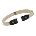 thumbnail image 3 of Unisex Belt Buckle-free Rubber Waist Belt Elastic Waist Strap for Trousers Pants Jeans, Beige, 3 of 9