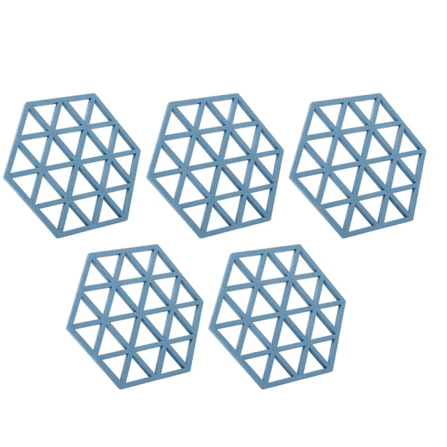 Mantel individual de Silicona Jadeshay 5 piezas hexagonal para aislamiento térmico