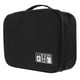 thumbnail image 1 of Organizador de dispositivos electrónicos multifuncional, bolsa portátil de viaje, funda de transporte para cable de datos USB y cargador (negro), 1 of 6