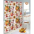 thumbnail image 6 of Fall Pumpkin Shower Curtains for Bathroom, Watercolor Sunflower Sparrow Leaf Waterproof Fabric Shower Curtain for Bathroom Bathtub Decoration, Machine Washable, 54x"78", 6 of 9