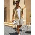 thumbnail image 4 of COOFANDY Men's Linen Shorts Classic Fit Summer Casual Beach Shorts Packs, 4 of 6
