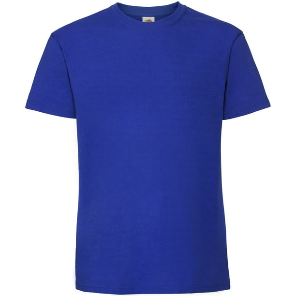 Fruit Of The Loom - Camiseta de algodón para hombre (Azul eléctrico)