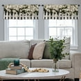 thumbnail image 3 of LALILO Kitchen Curtain Valance White Rose Garden Rod Pocket Window Curtain 52"x 18" Set of 2, 3 of 6