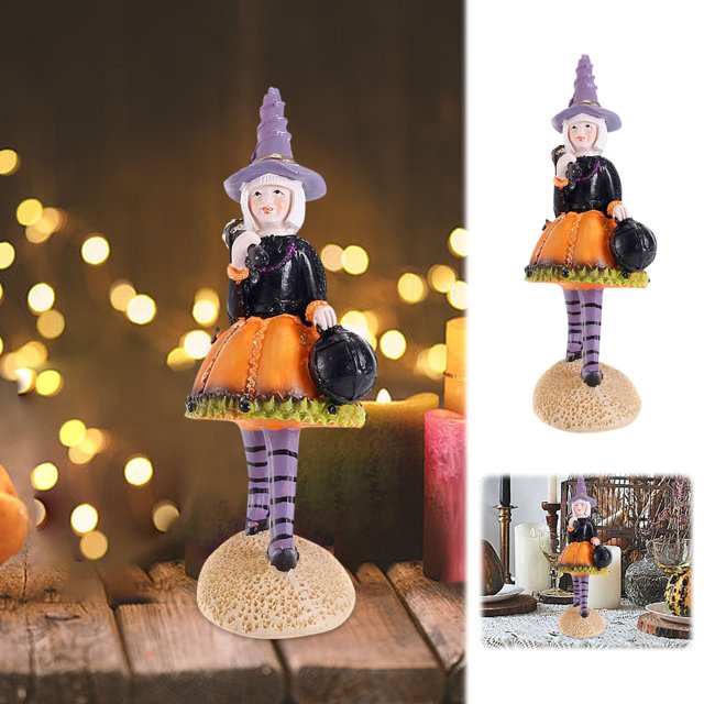 Witch Resin Statues Fun And Realistic Standing Witch Themed Statues Statues Decorated With Craft Decorations For Family Table Decorations