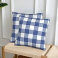 thumbnail image 3 of Blue and White Buffalo Check Plaid Pillow Covers 18x18 Set of 2, Buffalo Plaids Throw Pillow Covers Outdoor Decorative Pillow Case for Couch Bed Sofa Cushion Home Decor, 3 of 6