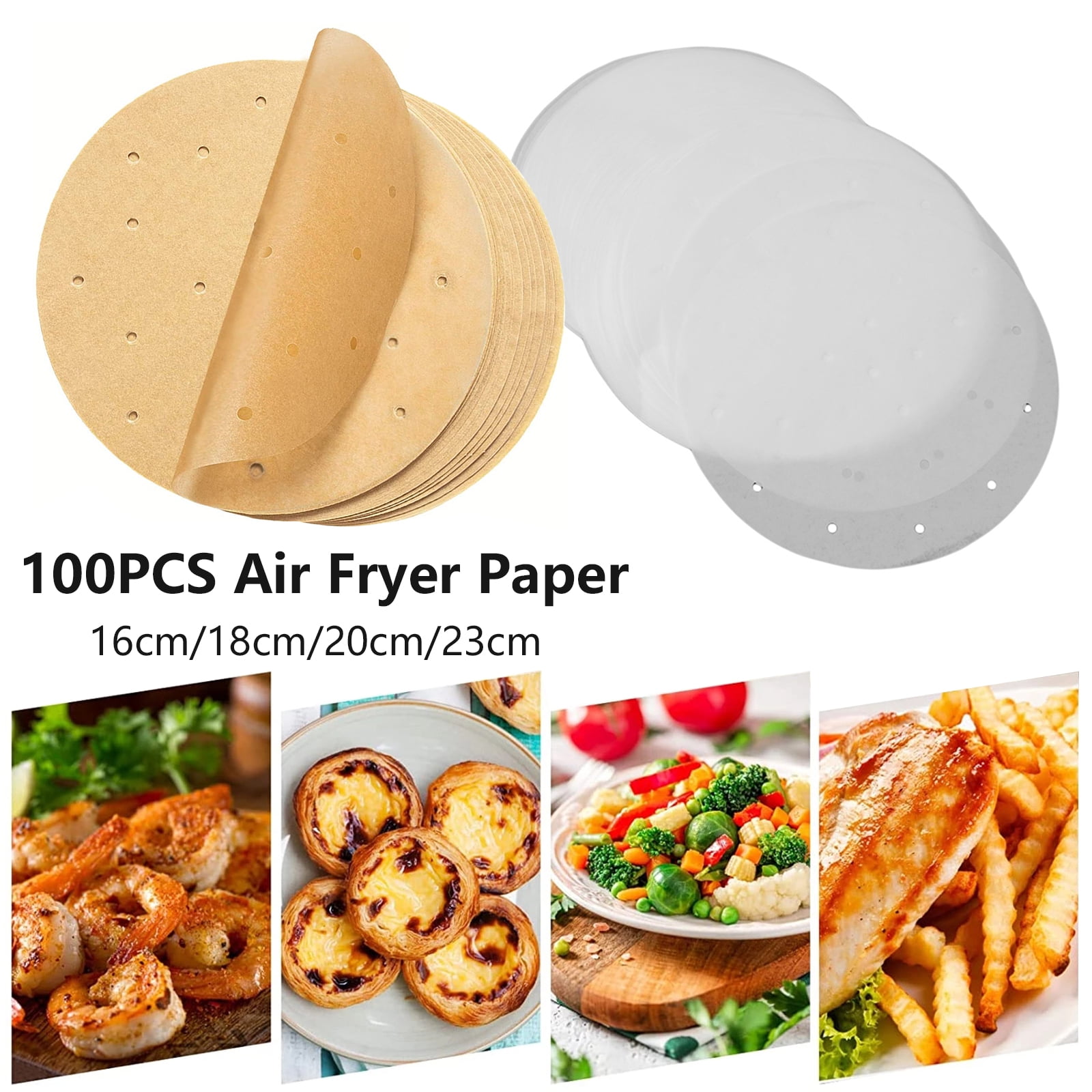 Details about   100x Air Fryer Liners Steaming Pad Papers Parchment Paper Baking Pad X1A1 