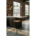 thumbnail image 2 of Bare Decor Aloha Backless Live Edge Teak Counter Stool with Solid Black Metal Legs, 27" Tall, 2 of 14