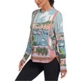 thumbnail image 2 of FORMRS Womens Long Sleeve Shirts UPF 50+ Sun Protection Quick Dry Fishing Hiking Tops, Size S-2XL, Pink Boat, 2 of 8