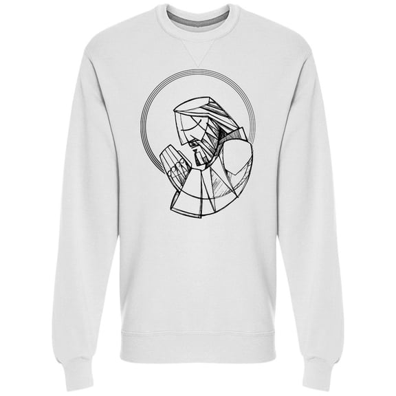 Drawing  Jesus Christ Praying Sweatshirt Men -Image by Shutterstock, Male XX-Large