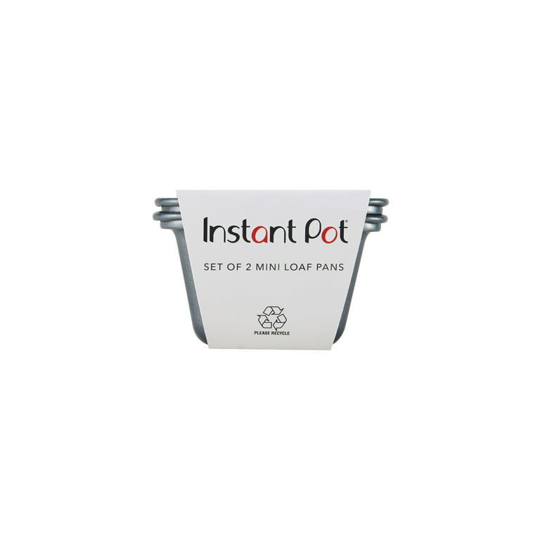 Instant Pot Official Mini Loaf Pans, Set of 2, Compatible with 6-Quart and  8-Quart Cookers, Gray
