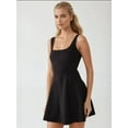 thumbnail image 2 of Square Collar Fitted Mini Dress, 2 of 6