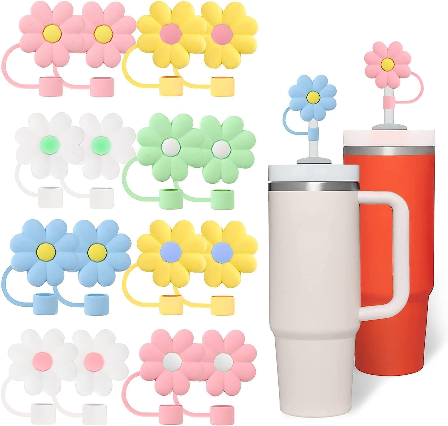Copertura Cannuccia Silicone Viola Per Tazze Stanley - Forma Fiore