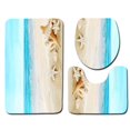 thumbnail image 1 of EIMELI  3Pcs/set Bathroom Mat Set Anti-Slip Kitchen Bath Mat Carpet Bathroom Toliet Rug Washable Beach Style, 1 of 5