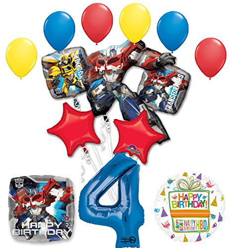 5 Age 4 Balloons-4th Birthday Party Balloon Decorations 