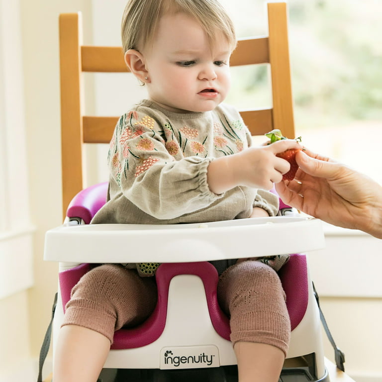 Ingenuity Baby Base 2-in-1 Booster Feeding and Floor Seat with Self-Storing  Tray - Cashmere