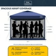 thumbnail image 2 of KAMPKEEPER 10x10 Pop Up Canopy Tent with Netting, Portable Outdoor Sun Shade, Navy Blue, 2 of 6