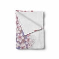 thumbnail image 2 of Magnolia Soft Flannel Fleece Blanket, Japanese Spring Blossom with Magnolia Flowers on Watercolor Backdrop, Cozy Plush for Indoor and Outdoor Use, 70" x 90", Lavender Pink and Green, by Ambesonne, 2 of 6