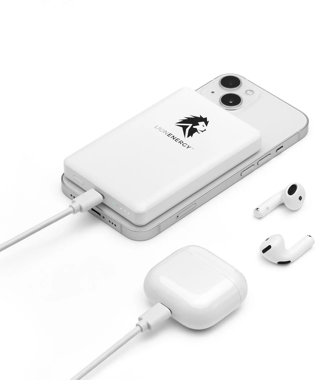 Lion Energy - Lion Claw Magnetic Power Bank for MagSafe Phones & USB Devices - Instant Wireless Charging -10,000 mAh/36Wh