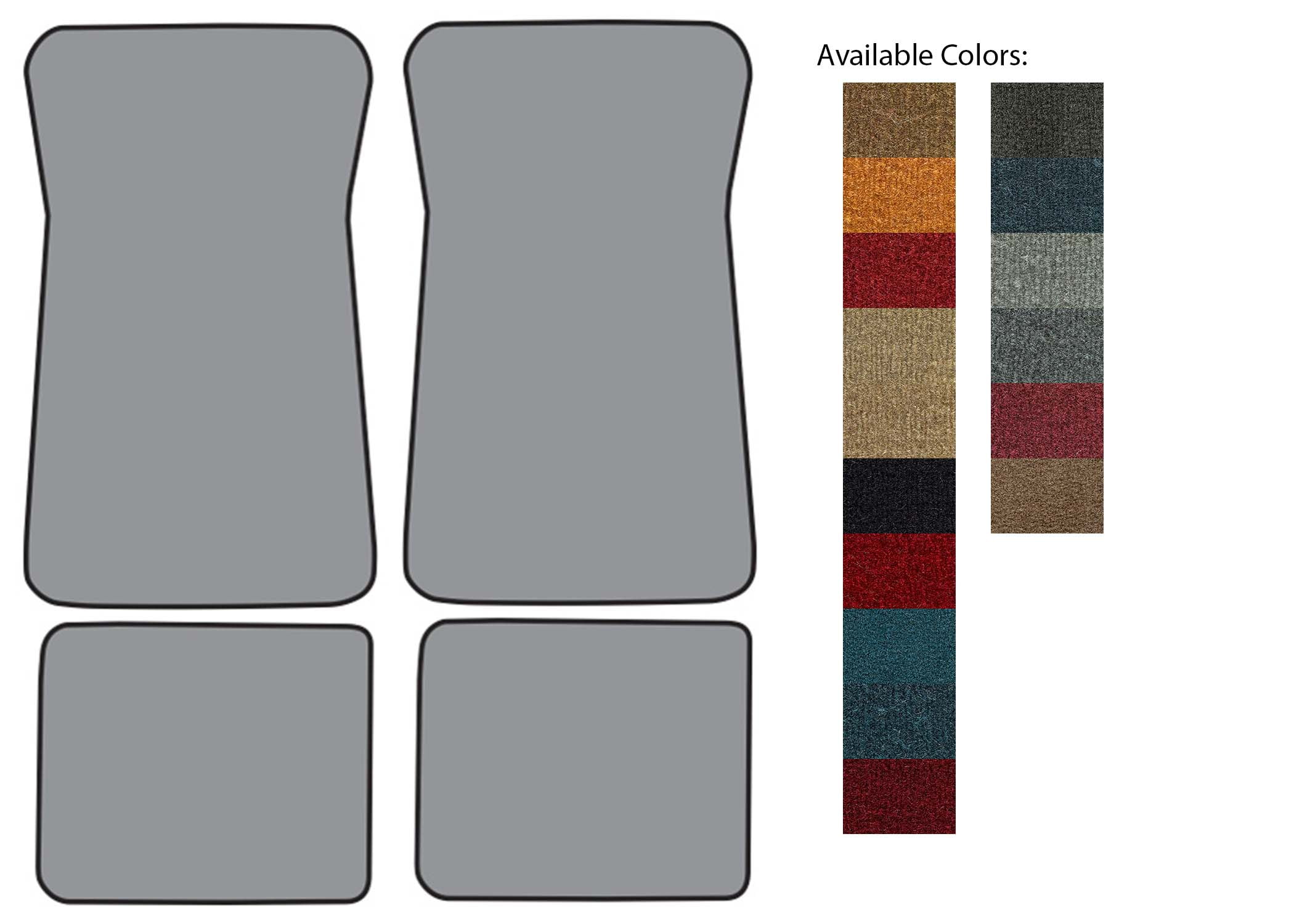 19861991 Buick LeSabre Floor Mat 4pc (FM20F FM18R) 801 Black Cutpile