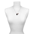 thumbnail image 3 of Delight Jewelry Silvertone Small Black Acrylic Oval Red Lucky Ladybug Necklace and Dangle Earrings Set, 3 of 6