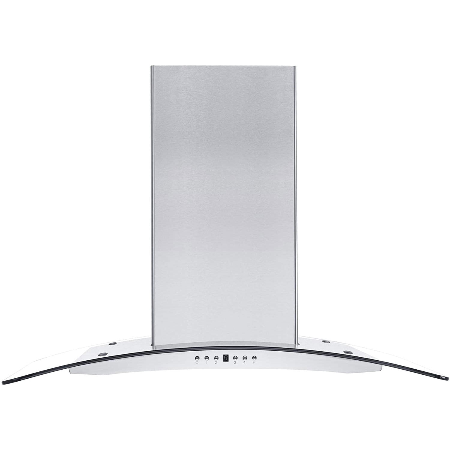 ZLINE 36" Island Ceiling Mount Range Hood w/ LED Lights, Stainless Steel & Glass