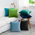 thumbnail image 5 of Knubmt 2 Pcs Decorative Throw Pillow Covers Soft Velvet Square Pillow Case for Sofa, Couch, Bedroom, Living Room, 22"x22", 5 of 8