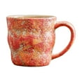 thumbnail image 4 of Forestwhale Red Glazed Vintage Ceramic Mug with Handle for Cappuccino Milk Coffee Tea Creative Handcrafted Drinkware 10oz Unique Coffee Mugs Gift for Mom Wife, 4 of 6