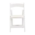 thumbnail image 2 of Folding Chairs, Dining Chairs, Stacking Chairs Set Of 4 Solid Wood Upholstered Padded Space Saving For Kitchen Dining Room Wedding, White With Beige Cushion, 2 of 5