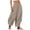 Khaki, variant on Womens Casual Pants Lightweight Elastic Waist Palazzo Pants with Pockets Summer Wide Leg Trousers Women