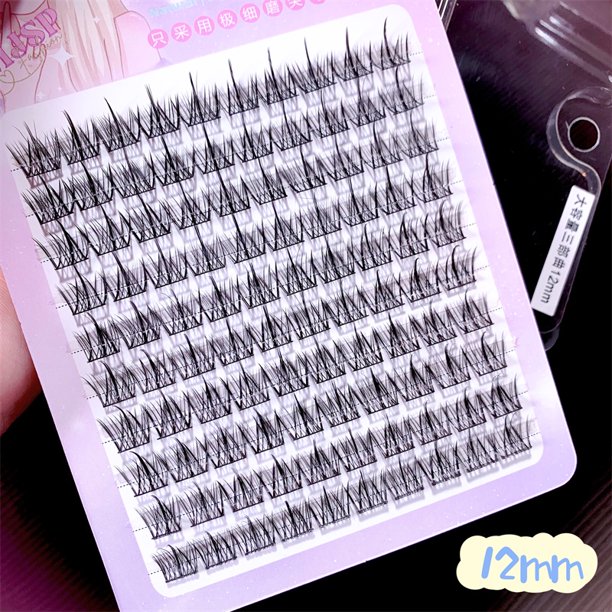 ABpopa MengJieShangPin ® 10 Filas De Pestañas Postizas De Manga Natural Gruesas De Gran Capacidad Extensiones Segmentadas
