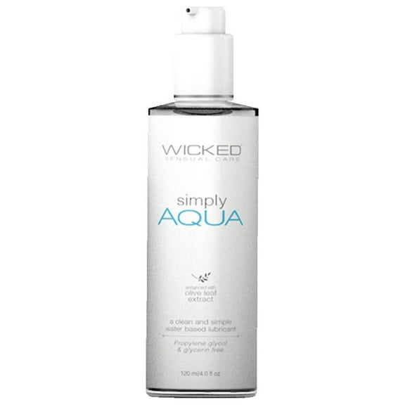 Wicked Sensual Care Simply Aqua Water Based Lubricant - 4 oz