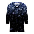 thumbnail image 3 of yunLCZ Womens Long Sleeve Shirts Shirts For Women 2025 Summer 3/4 Sleeve Tunic Tops Casual Tshirt Crewneck Pullover Blouse Day Tees Womens Long Sleeve Shirts, 3 of 4