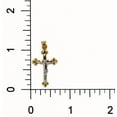 thumbnail image 4 of Precious Stars 14K Two-Tone Gold Polished Crucifix Religious Unisex Pendant with 16" Chain Necklace, 4 of 6