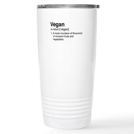 

CafePress - Funny Vegan Definition Travel Mug - Insulated Stainless Steel Travel Tumbler 20 oz.