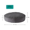 thumbnail image 3 of Happy Hounds Scout Sherpa Round Pillow Dog Bed, Gray, Small (30 x 30 in.), 3 of 8
