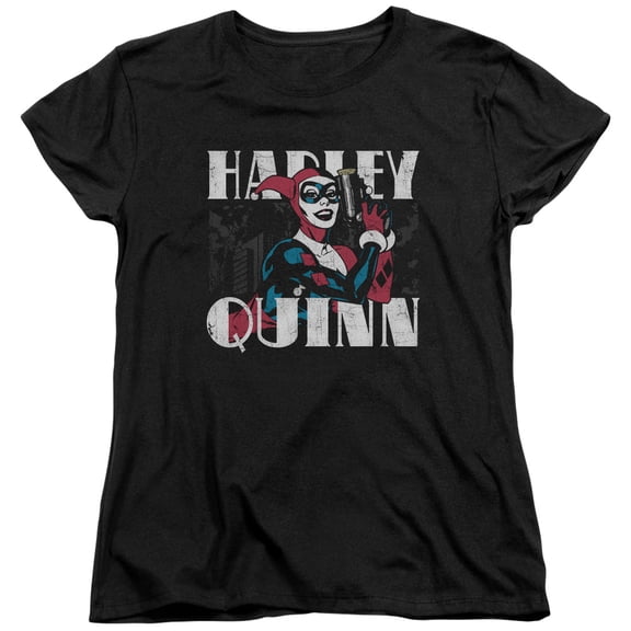 Batman Harley Bold S/S Women's T-Shirt Black