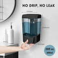 thumbnail image 5 of BEZADI Black Wall Mounted 600ml Commercial Soap & Lotion Dispenser, 1 Count, 5 of 7