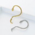thumbnail image 4 of Nuevos pendientes con clip de circonita en forma de serpiente chapados en oro, pendientes de animales geométricos punk vintage para mujer, joyería de fiesta de tendencia ---- Oreja izquierda plateada, 4 of 4