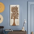 thumbnail image 3 of SOFE Tree of Life Wall Sculptures, Farmhouse Rectangle Wall Art, Washed Wooden Wall Hanging Decor with Brown Family Tree, Living Room Bedroom Kitchen Wall Decor, Rustic Framed Artwork for Walls, 3 of 7