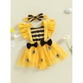 thumbnail image 5 of Infant Baby Girl Summer Clothes Ruffle Fly Sleeve Romper Dress Animal Print Bodysuit Playsuits 3-18M, 5 of 10