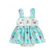 thumbnail image 1 of Vestido de Pascua para niñas pequeñas, mono informal sin mangas con estampado de conejito, vestido de verano informal de corte A con conejo, 1 of 8