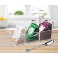 thumbnail image 3 of mDesign Plastic Condiment Organizer/Tea Bag Holder - 9" Long, 2 Pack, Clear, 3 of 9